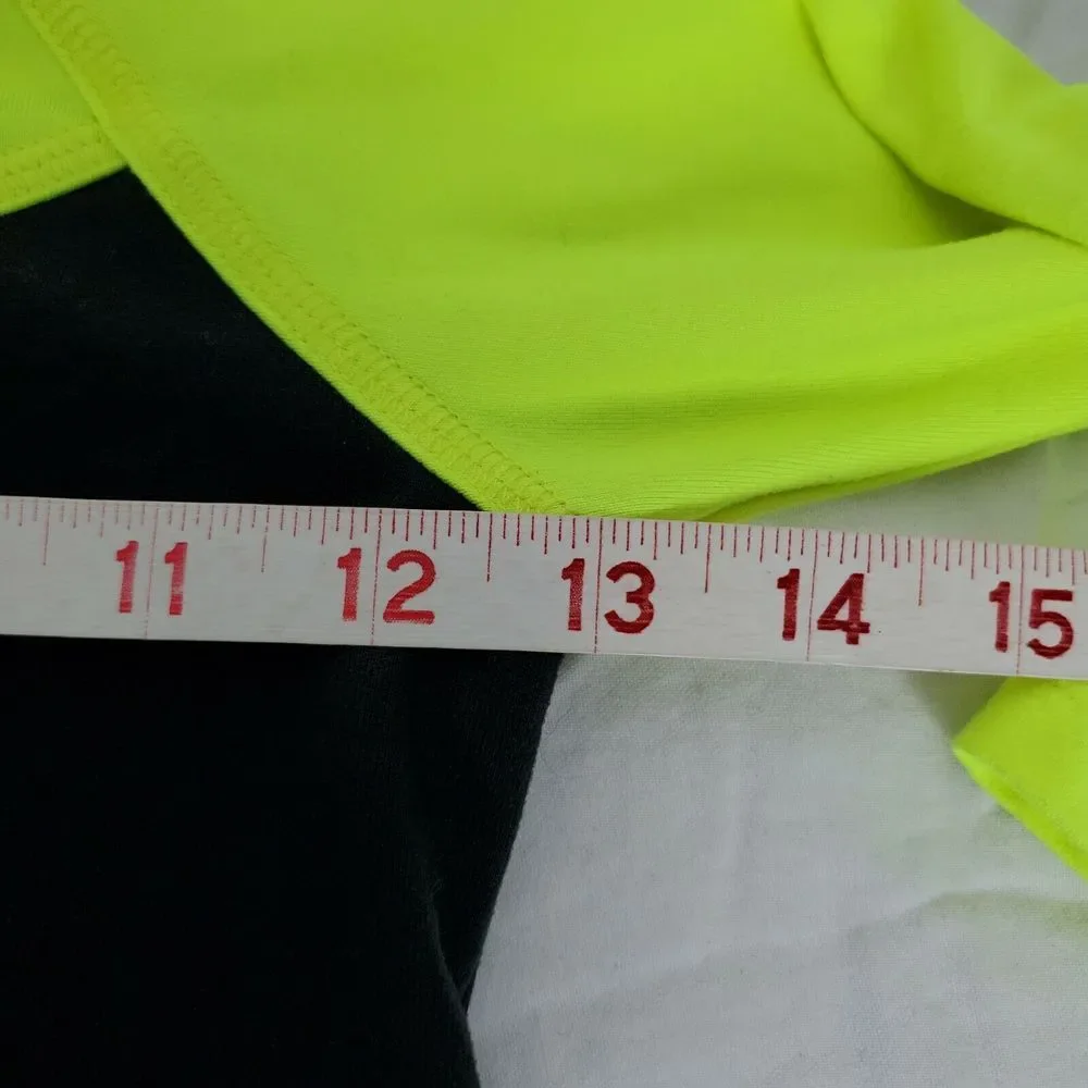 Osh Kosh Boys Reflective‎ 1/4 Zip Top Size 3T Neon Yellow Black